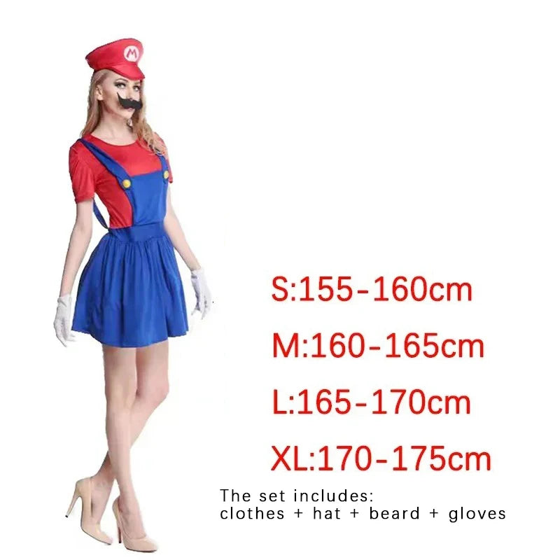 Mario & Luigi-Inspired Adult Plumber Cosplay Costume Set - Man Yellow S