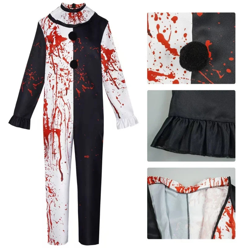 Movie Art The Clown Cosplay Costume Bloody For Men Women Party Terrifier 2 Art The Clown Cosplay Jumpsuit - product image 1