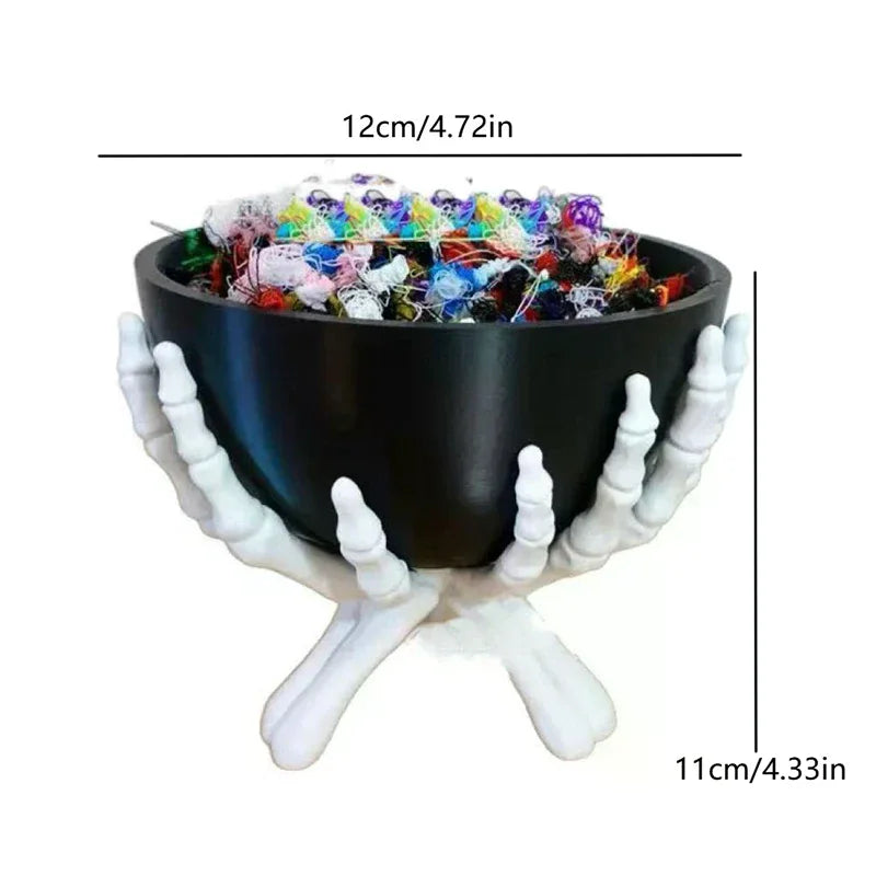 Gothic Skeleton Hands Halloween Candy Bowl Multifunctional Storage Holder Scary Home Decoration Organizer for - product image 5