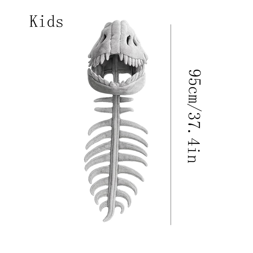 Dinosaur Skeleton Hat Funny Soft Dinosaur Skeleton Cos Props Dinosaur Skeleton Costume For Kids and Adult - product image 7