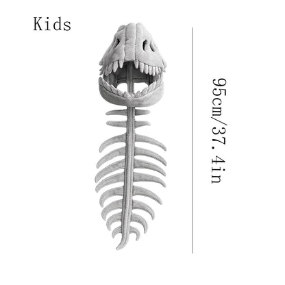 Dinosaur Skeleton Hat Funny Soft Dinosaur Skeleton Cos Props Dinosaur Skeleton Costume For Kids and Adult - product image 7