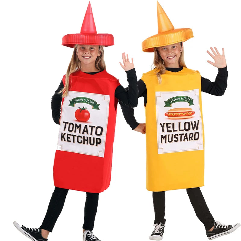 Ketchup & Mustard Costumes for Kids | Funny Food Dress-Up