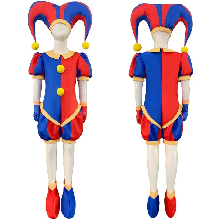 The Amazing Digital Circus Clowns Costume Kids Adult Halloween Bodysuit Costume Suit - 001 / 130