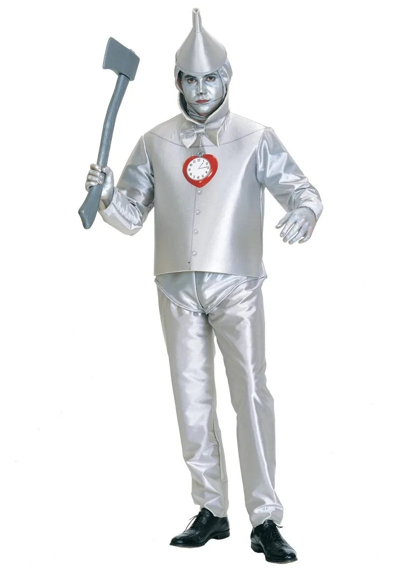 Tin Man Costume Men Kids Funny Metallic Suit Tinman Movie Outfit Robot Cosplay Armor Clown Circus - product image 6