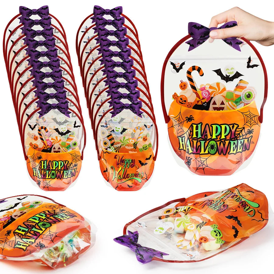 12-Pc Cartoon Pumpkin Candy Gift Bags Trick Or Treat Favors Snack - product image 6