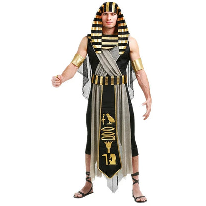 Halloween Costume Pharaoh Cleopatra Couples Costume Myth Goddess Costume Fancy Dress Stage - Woman / L