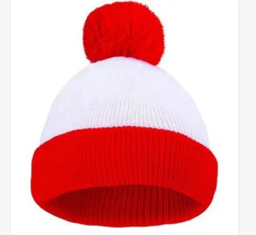 Adult Anime Winter Autumn Red White Knit Beanie Hat Costume - alternate view 6