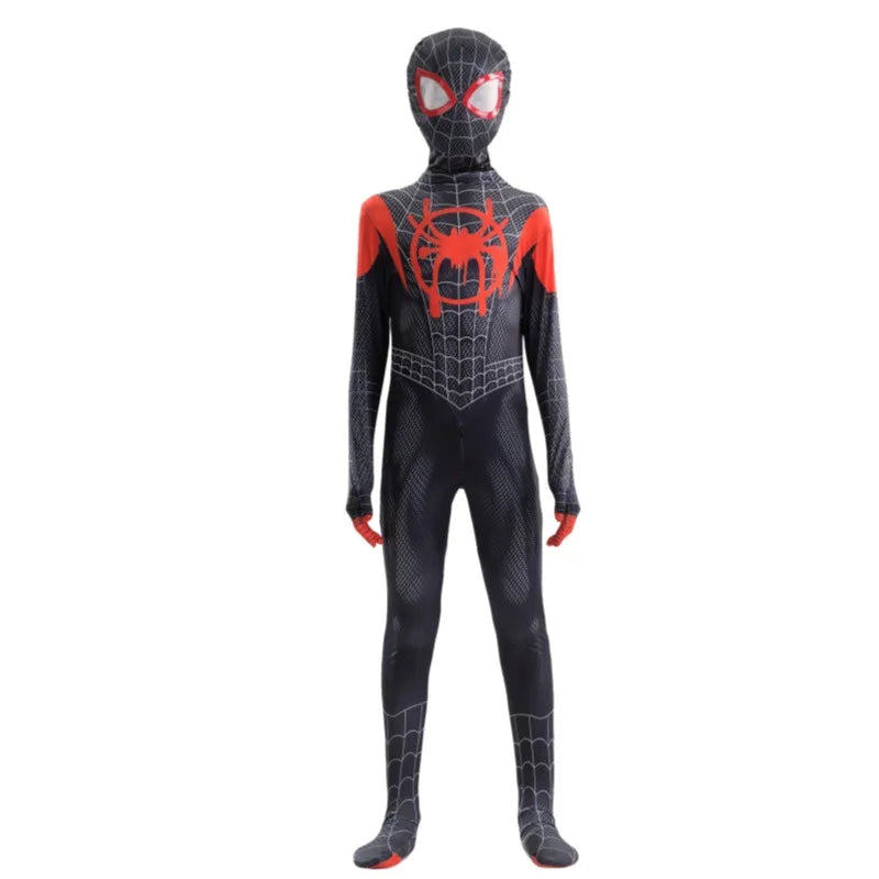 Miles Morales-Inspired Spider Superhero Costume – Kids & Adults
