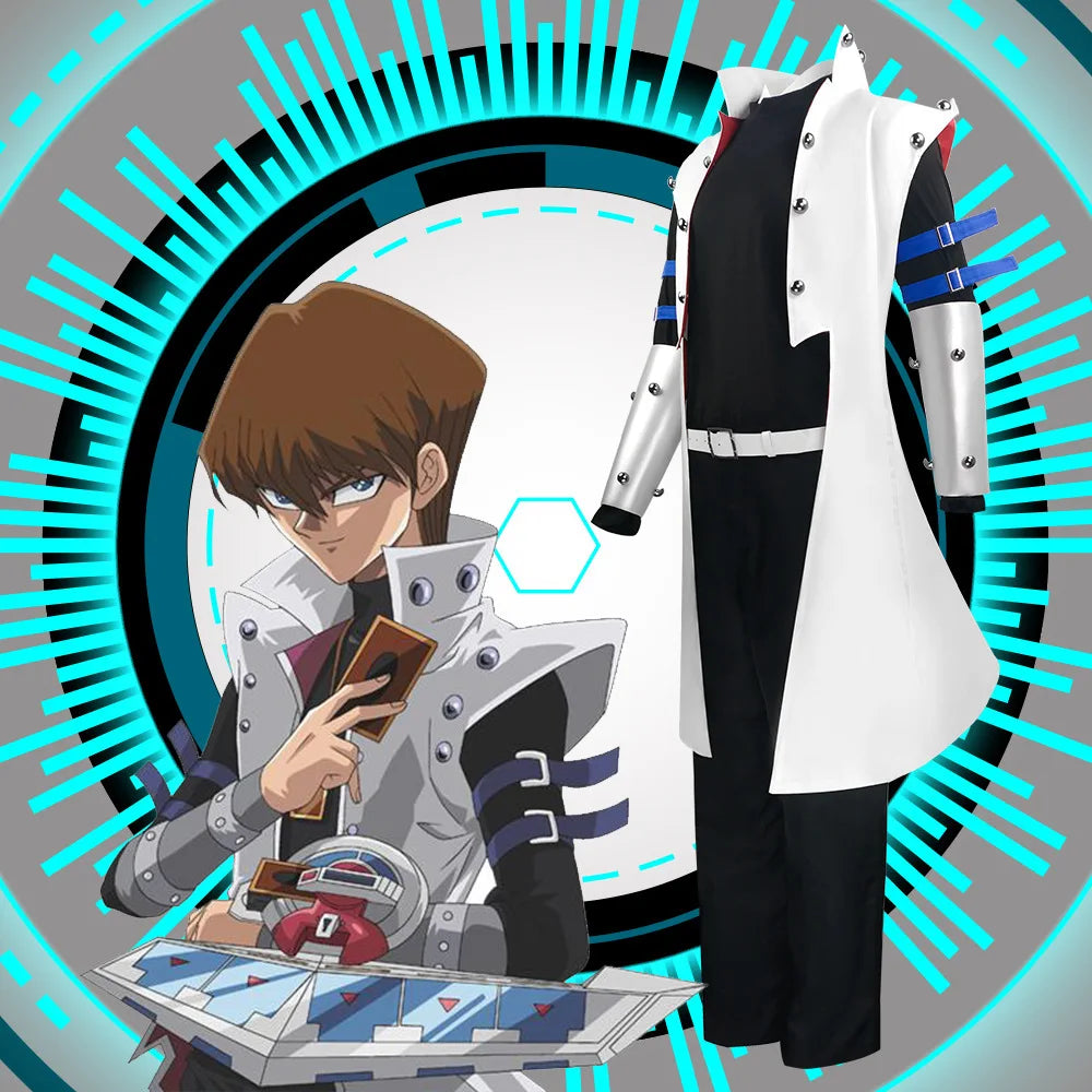 Yu-Gi-Oh! Seto Kaiba Costume Anime Outfit Full Set for Adult Men Halloween Suit - suit / XXL