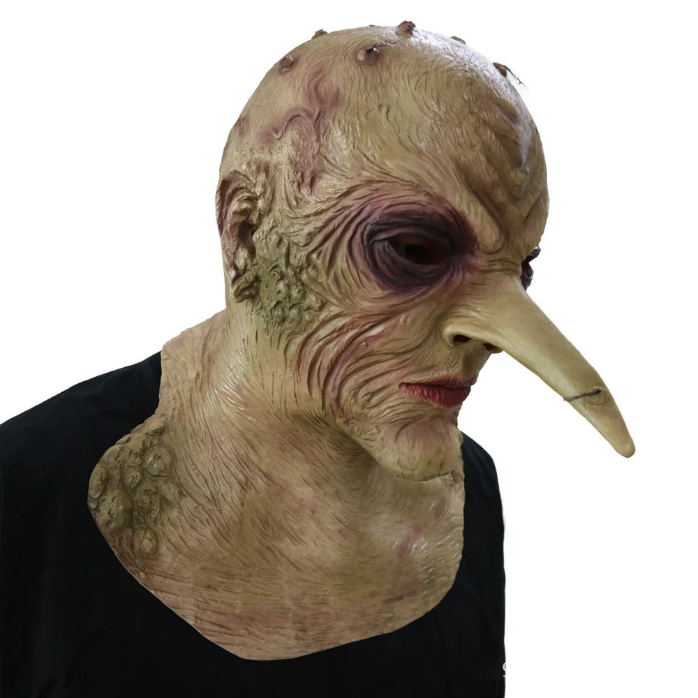 Witch Mask, Halloween Party Prop The Grand High Witch Nose Ghoul Scary Latex Demon Long Pointed Nose Monster - product image 2