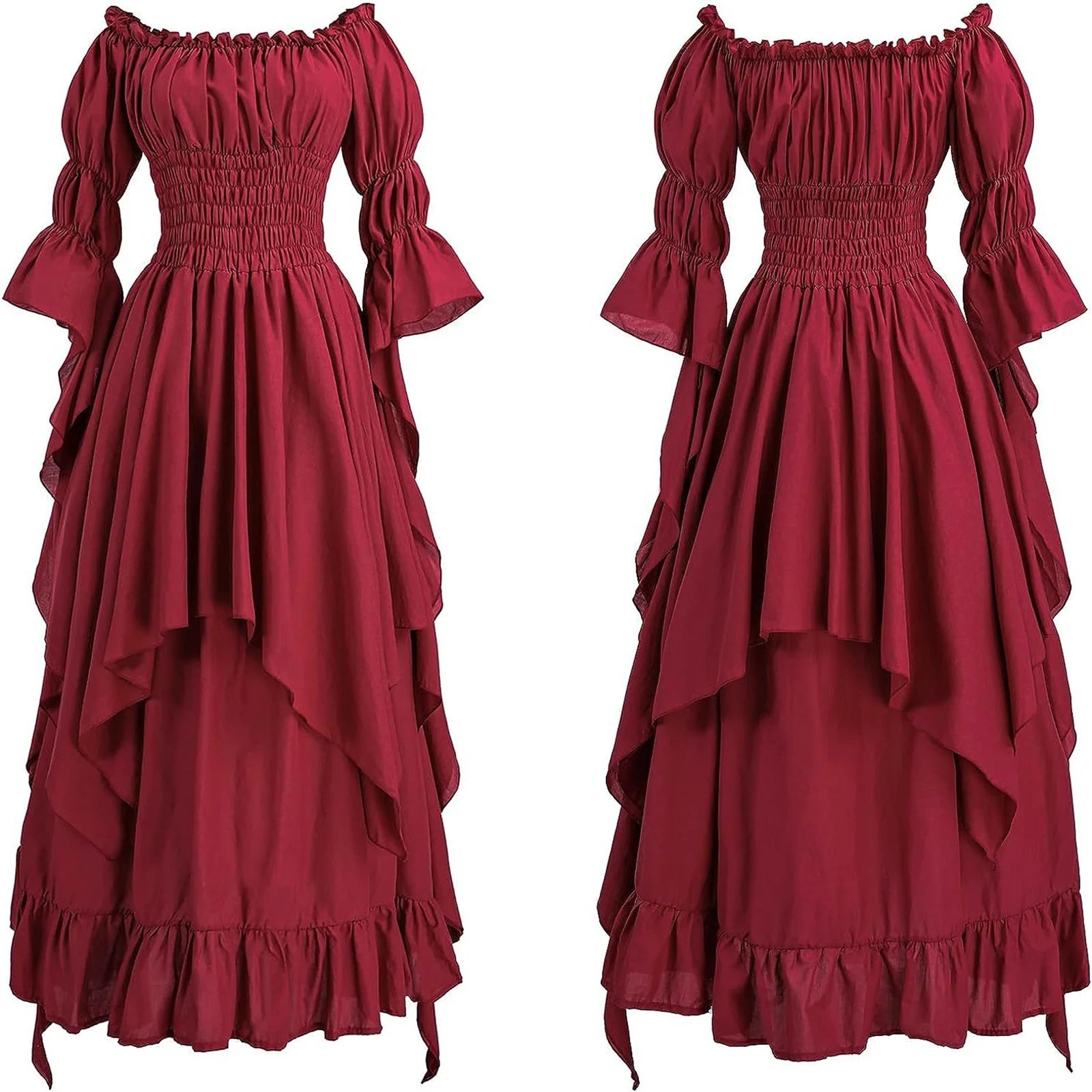 Women's Gothic Witch Dress Medieval Renaissance Costume Victorian Dress for Halloween Party - product image 4