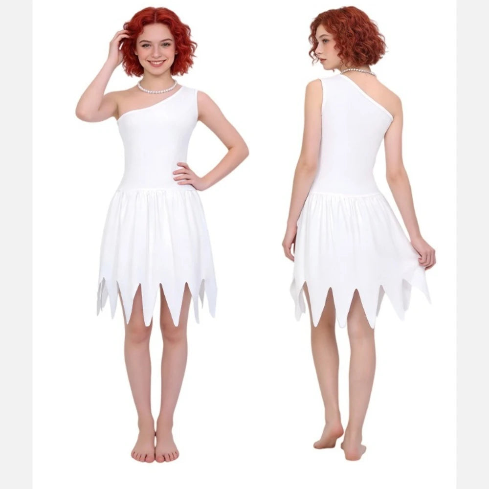 Modern Primitive People Fred and Wilma Flintstone Costume Barney Rubble Caveman Outfit - Rubble Cosgtume / Adult M