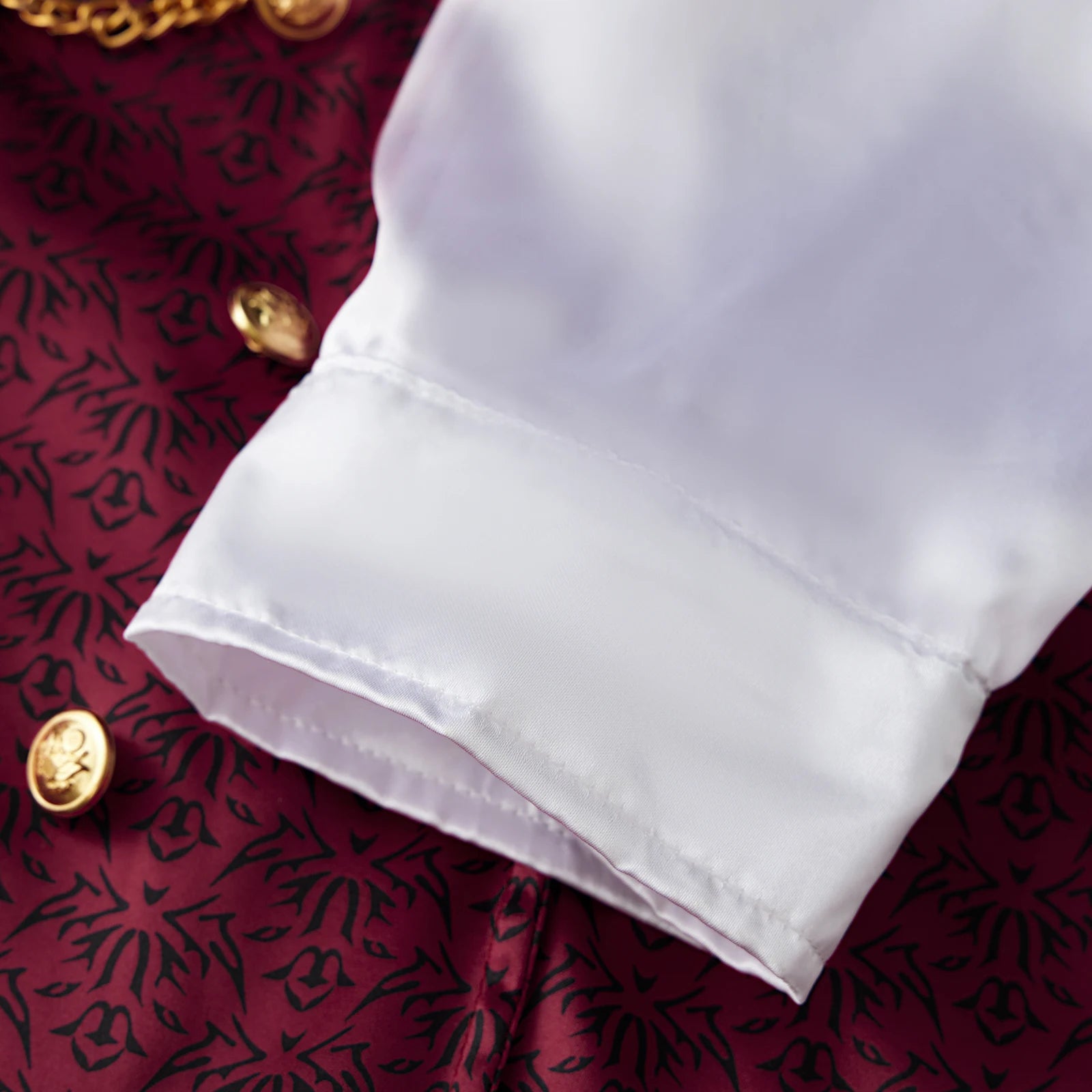 Men's Vampire Long Sleeve Shirts Attached Vests and Cloak Costume - alternate view 6