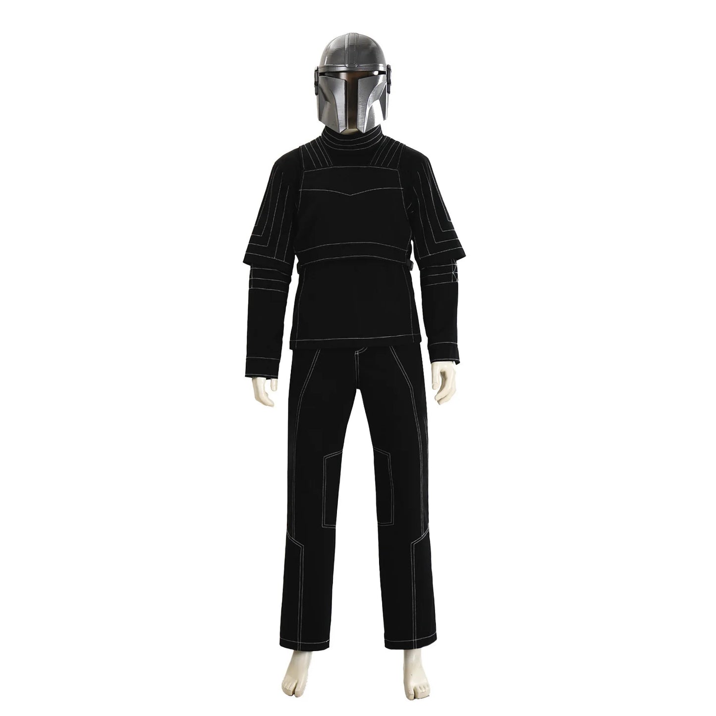 Din Djarin Costume Top Pants for Adult Men Movie Bounty Hunter‌ Roleplay Outfits Halloween - PVC helmet / L