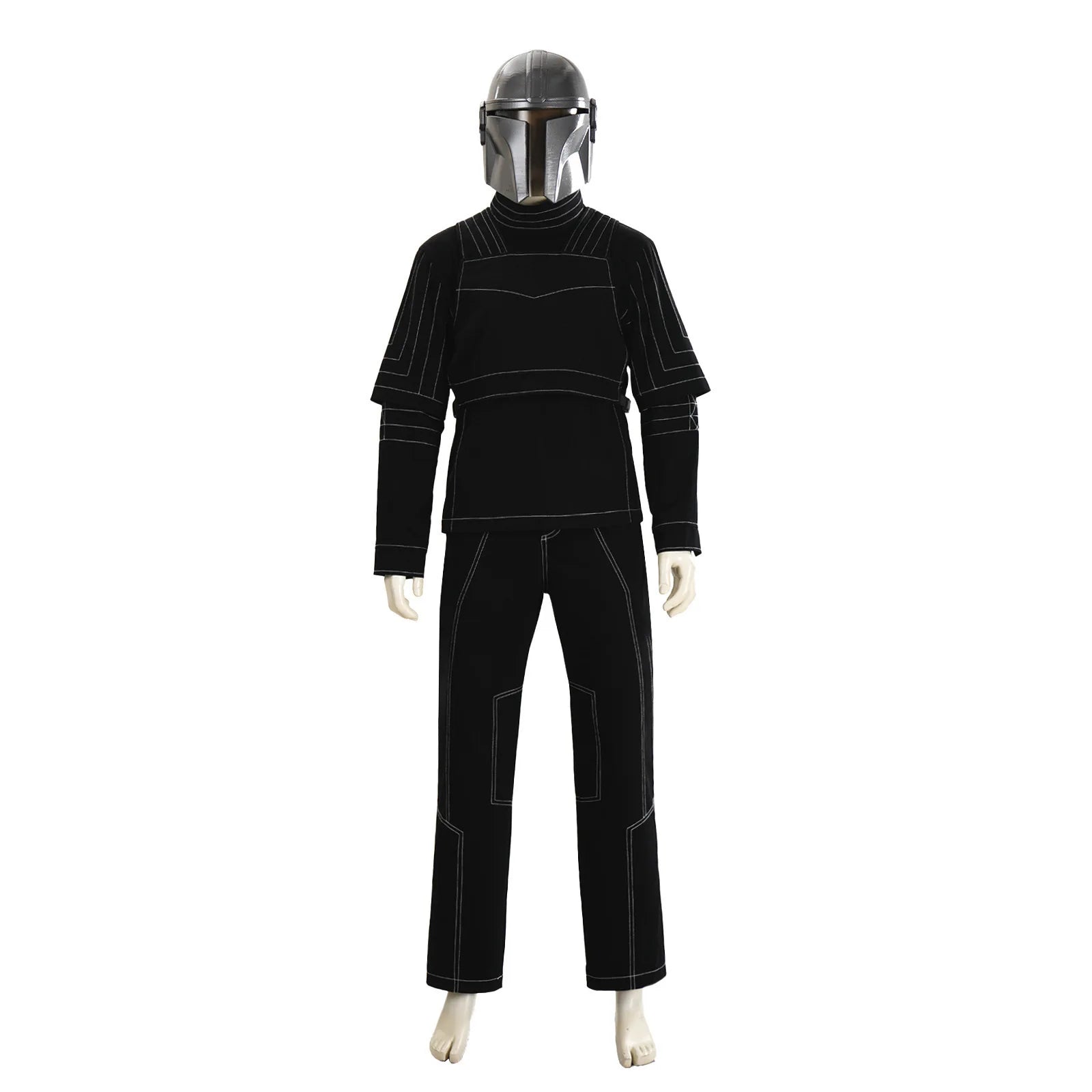 Din Djarin Costume Top Pants for Adult Men Movie Bounty Hunter‌ Roleplay Outfits Halloween - PVC helmet / L