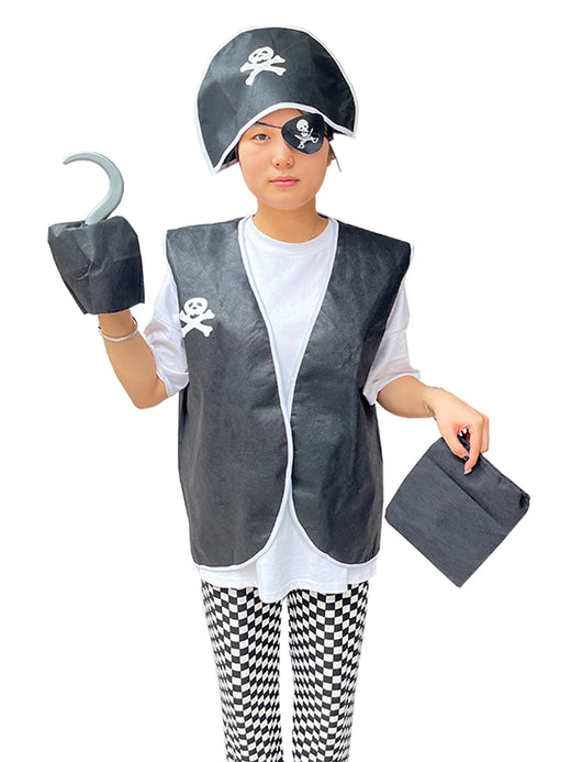 Skull Pirate Costume Headpiece for Adults & Kids