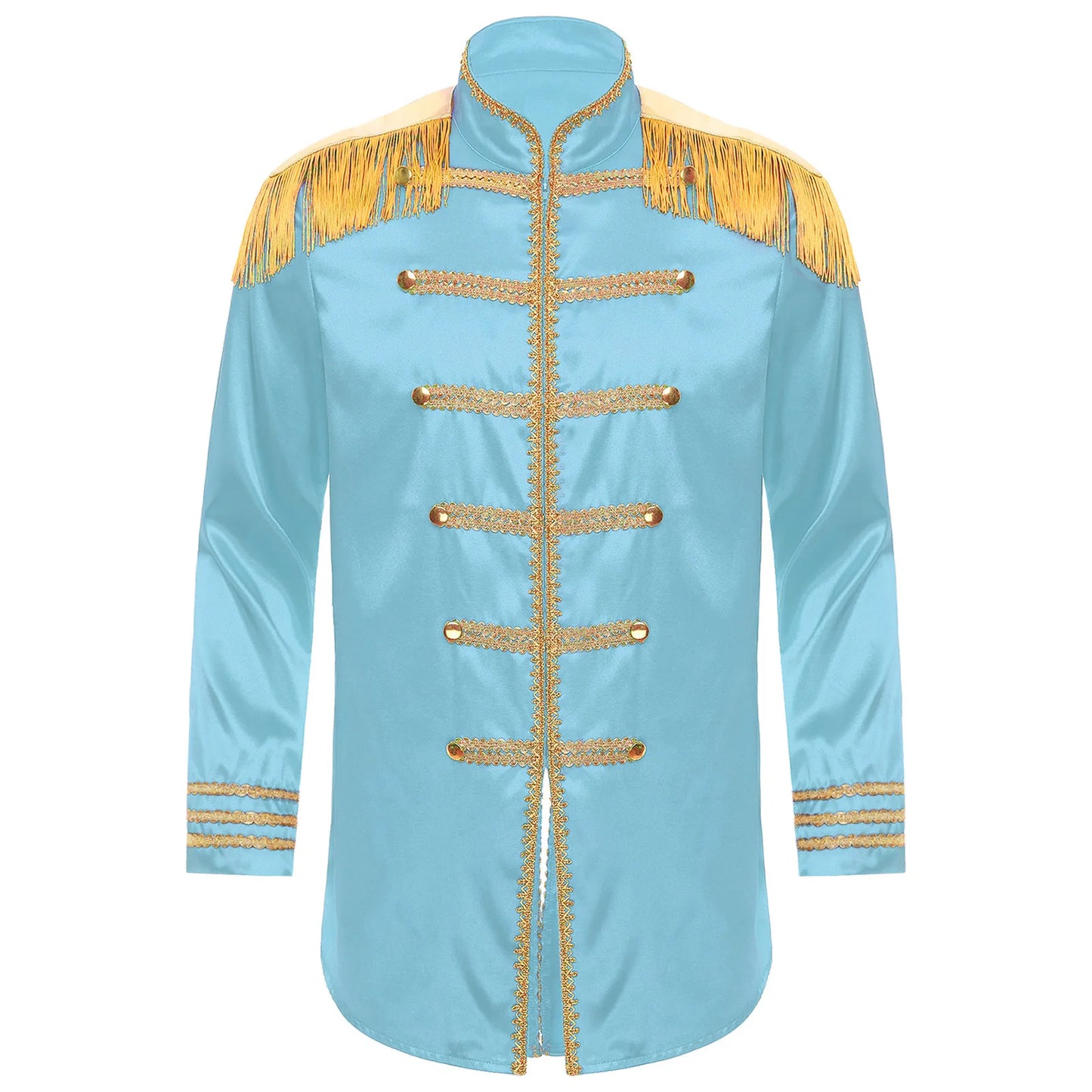 Men's Medieval SGT Sergeant Pepper Tassel Jackets Coat Hippy Costume - alternate view 4