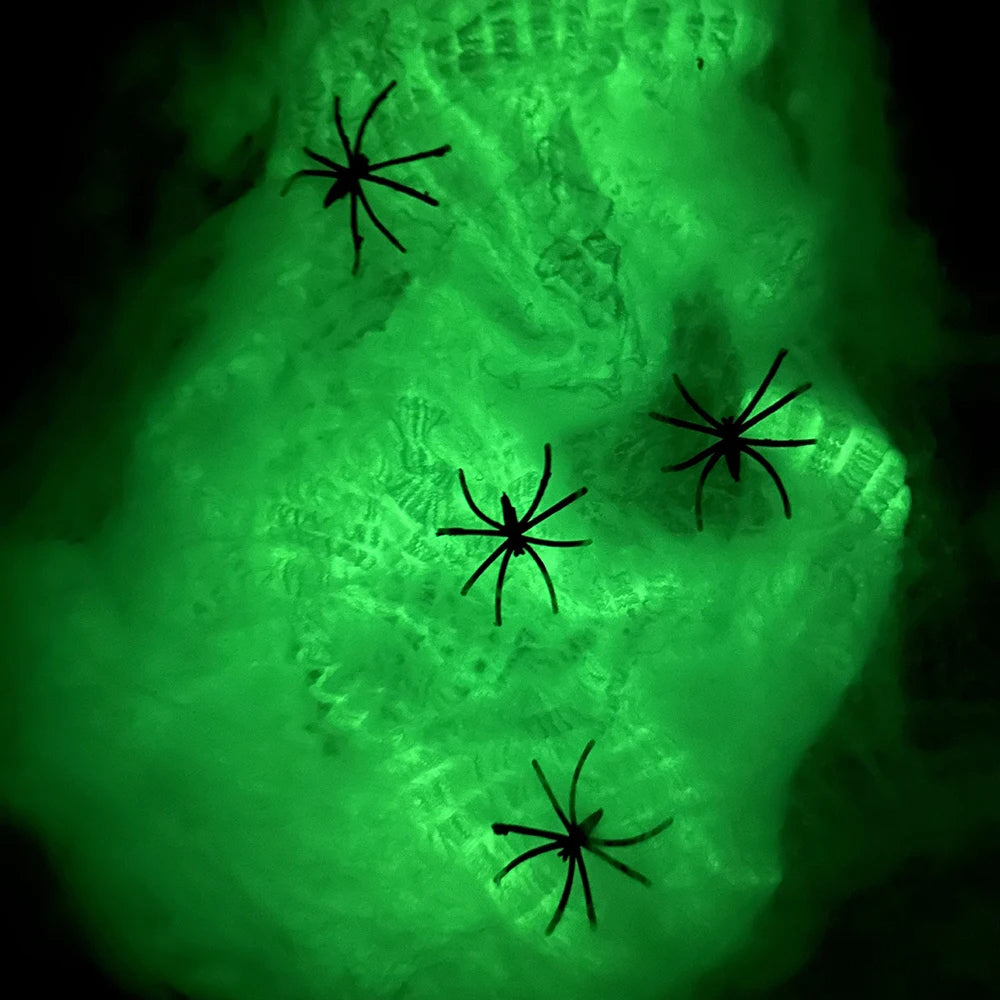 Glow-in-the-Dark Halloween Spider Web Decoration