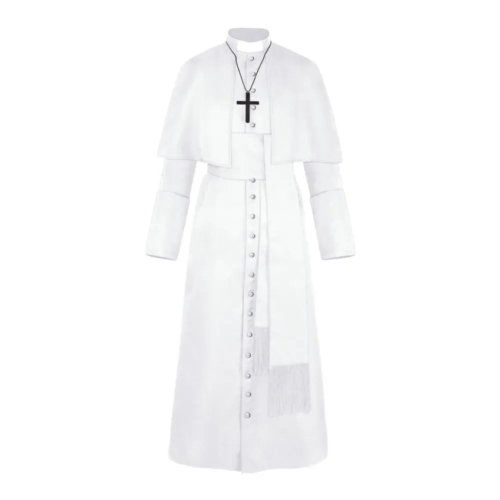 Adult Medieval Hooded Monk Renaissance Priest Uniforms Robe Witch Costume - alternate view 6