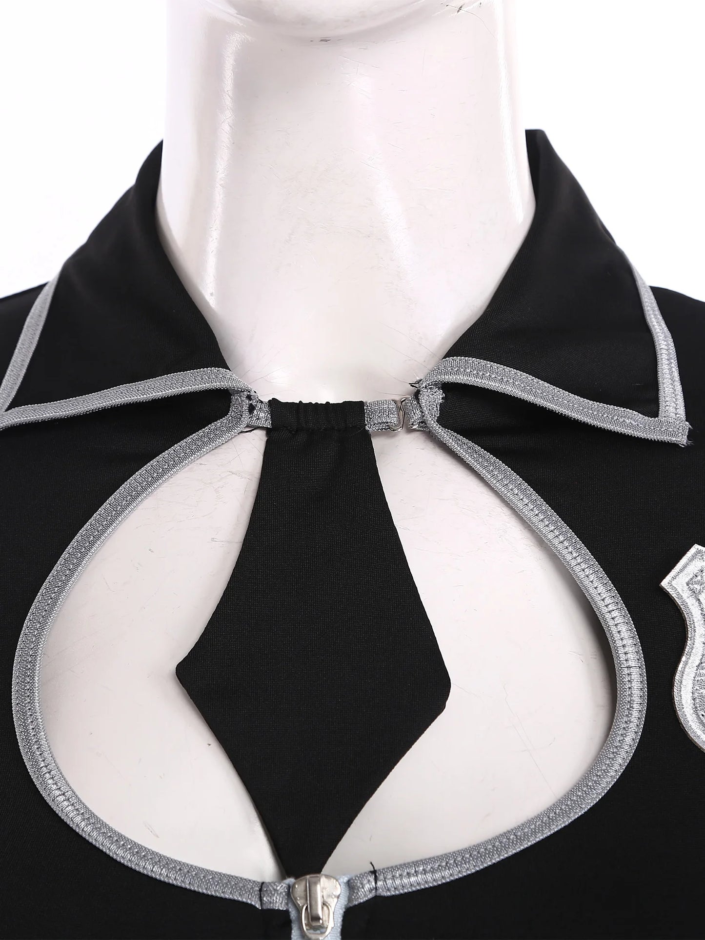 Women's Adult Anime Cop Officer Costume Dress Nighclub Policewoman Uniform Boylegs Bottom - View 4