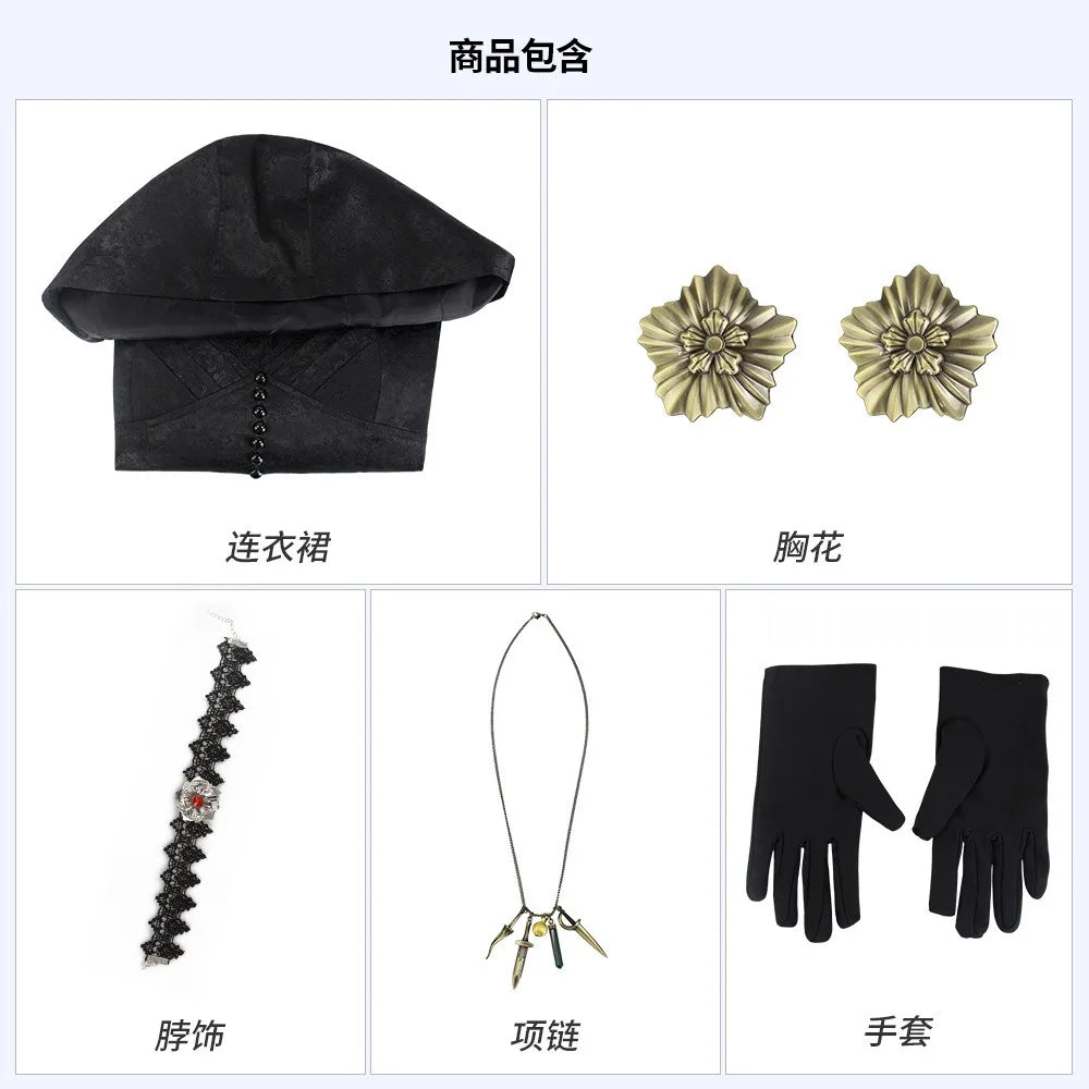 Resident 8 Village Cosplay Evil Bela Moth Lady Dimitrescu Costume Vampire Disguise Women Party DressHalloween