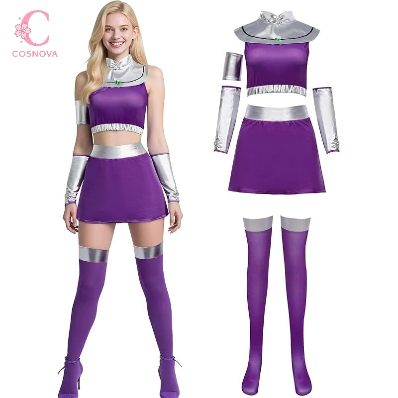 Women's Purple Superhero-Inspired Halloween Costume