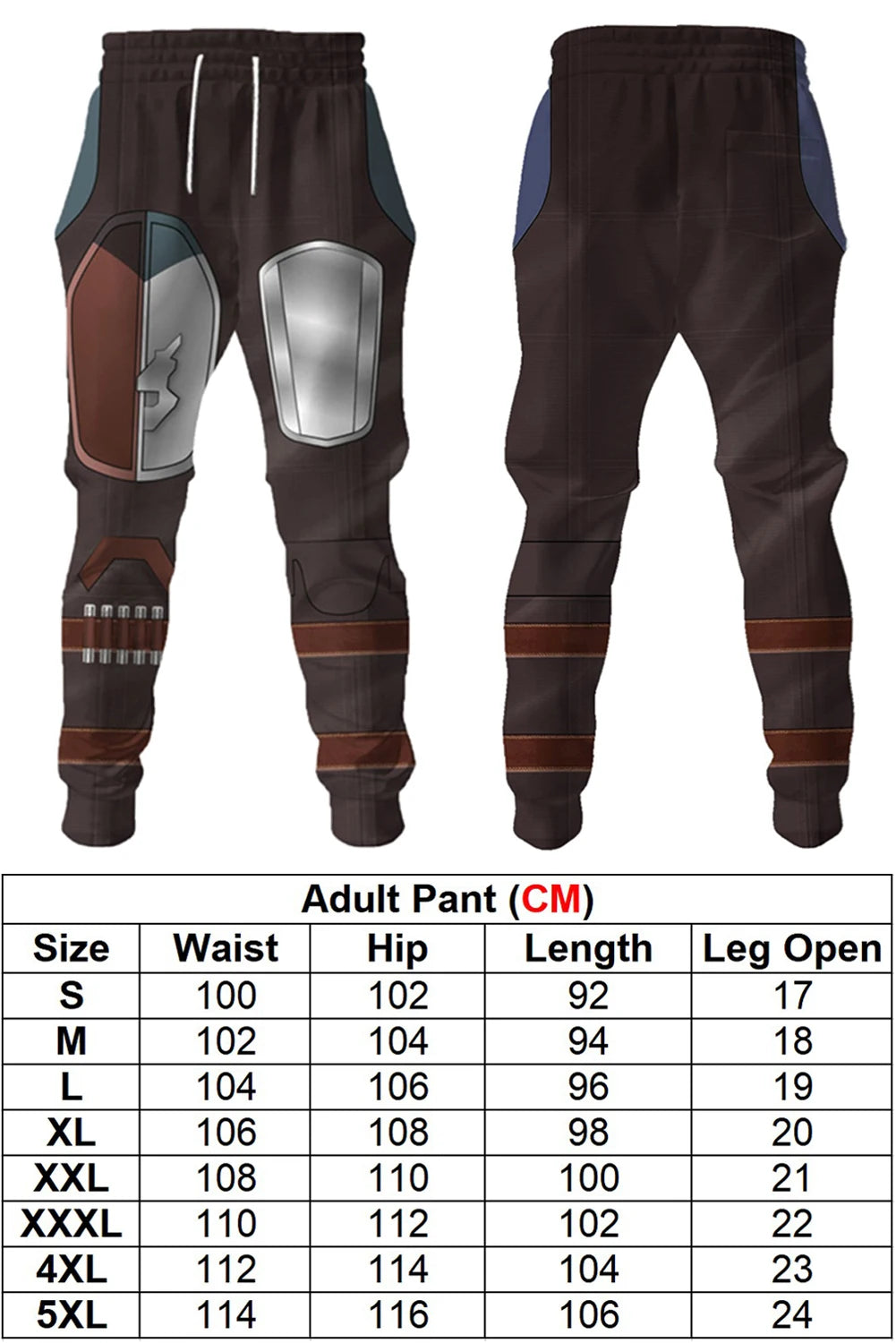 Din Djarin Costume Adult Kids Battle Armor Printed Hoodie Pant Movie Space Bounty Hunter - Adult Suit C / S