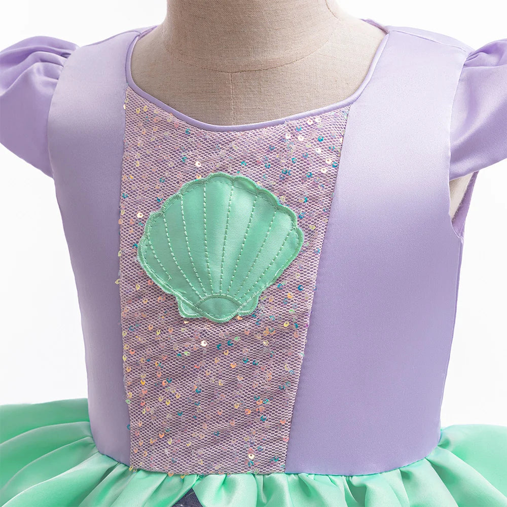 Girls Mermaid Princess Halloween Costume Dress
