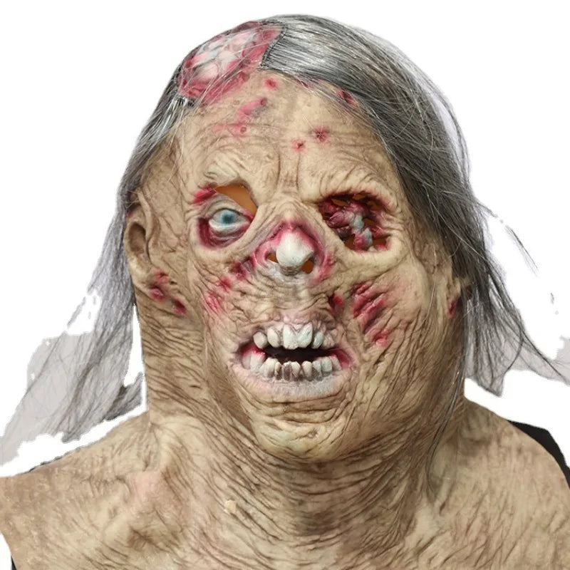 Halloween Zombie Scary Mask Makeup Ball Ghost House Chamber Zombie Trick Prop - product image 5