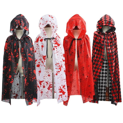 Grim Reaper Bloodstain Plaid Funny Death Cloak Prop - alternate view 5