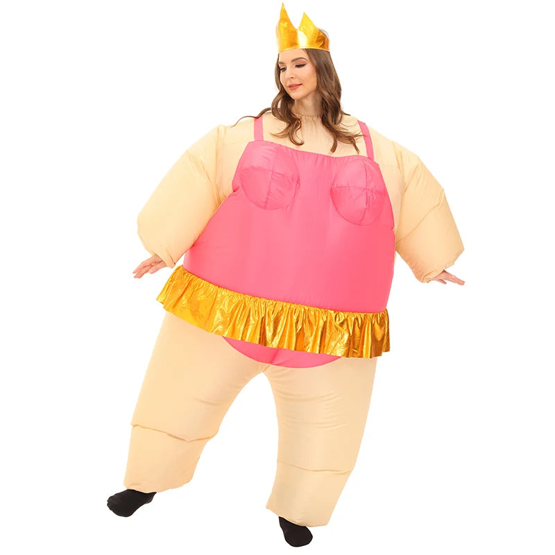 Adult Inflatable Ballet Clowns Costume Fit for Halloween Performance Joker Costume for Men - 1061 Adult Size / 59.1–74.8 in (150–190 cm)