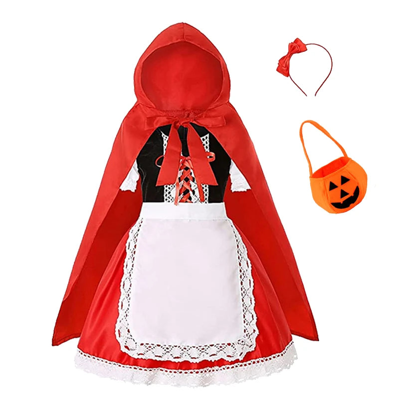 2-12T Halloween Costume for Kids Girls Purple Bat Dress Carnival Vampire Costume Witch Cosplay Clothes Gifts - product image 19