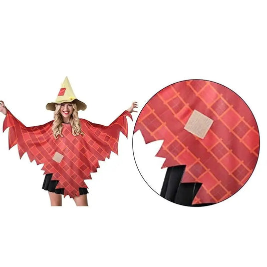 39BB Adult Scarecrow Cloak Women / Men Scarecrow Costume Scarecrow Cloak Costume - Red / China Mainland