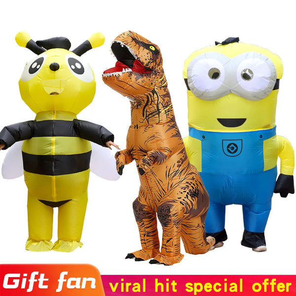 Men's and Women's Inflatable Mouse Party Costume for Halloween Animals Cosplay Adult Holiday Carnival Funny - product image 1