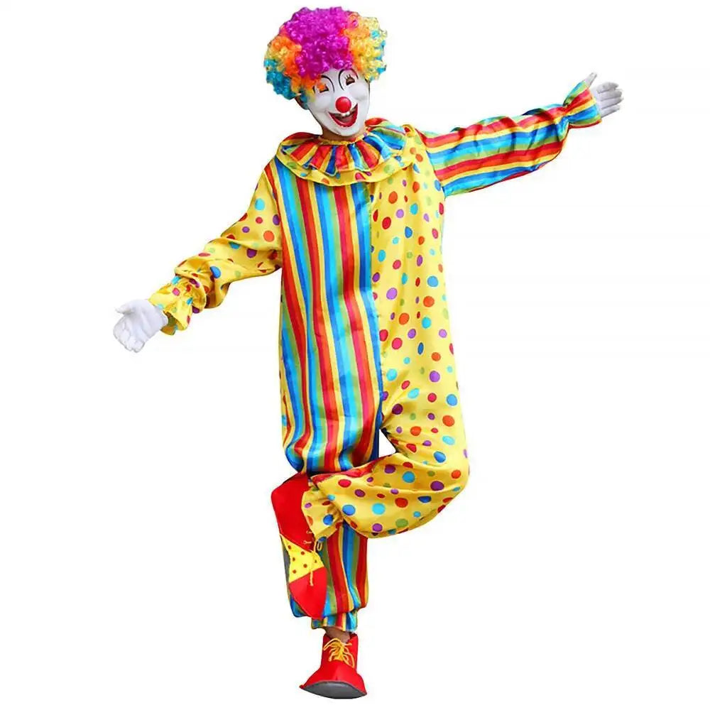 Adults Clown Costumes Joker Bodysuit for Men Magician Performance Fancy Halloween Outfits - Zc-020 / 5xl height175-190cm