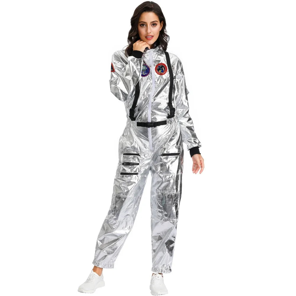 Halloween Adult Kids Astronaut Costume Couples Spaceman Costume Space Suit Halloween - Kids / XL