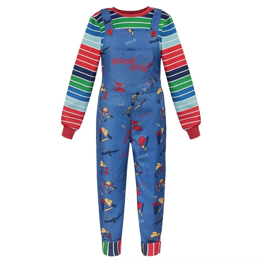 Horror Doll Colorful Striped Top Retro Men's Dress Halloween Costume - product image 6