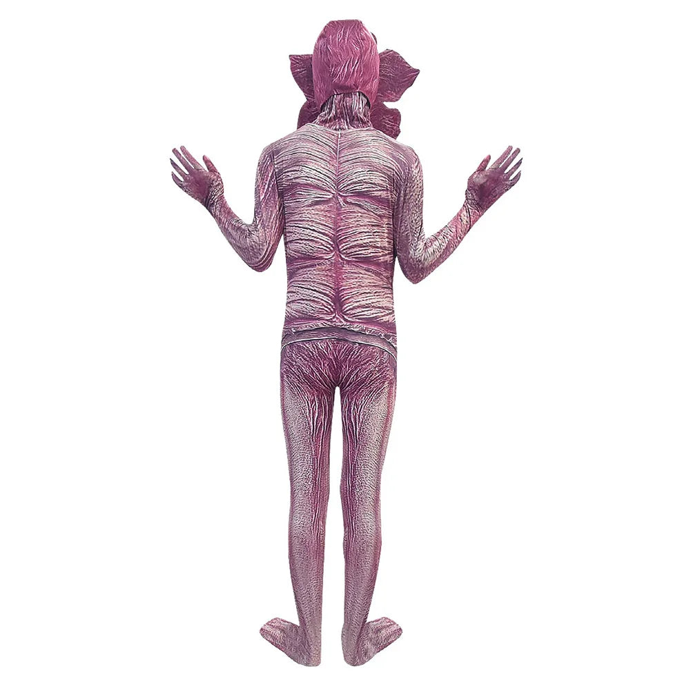 Flower-Mouthed Monster Cannibal Flower Bodysuit Headwear Mask Cosplay Costume Disguise JumpsuitHalloween