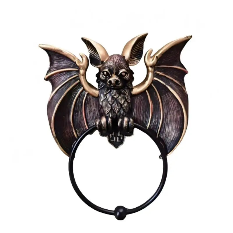 Whimsical Halloween Bat Knocker Gothic Wall Art Resin Statue Wall & Door - product image 8