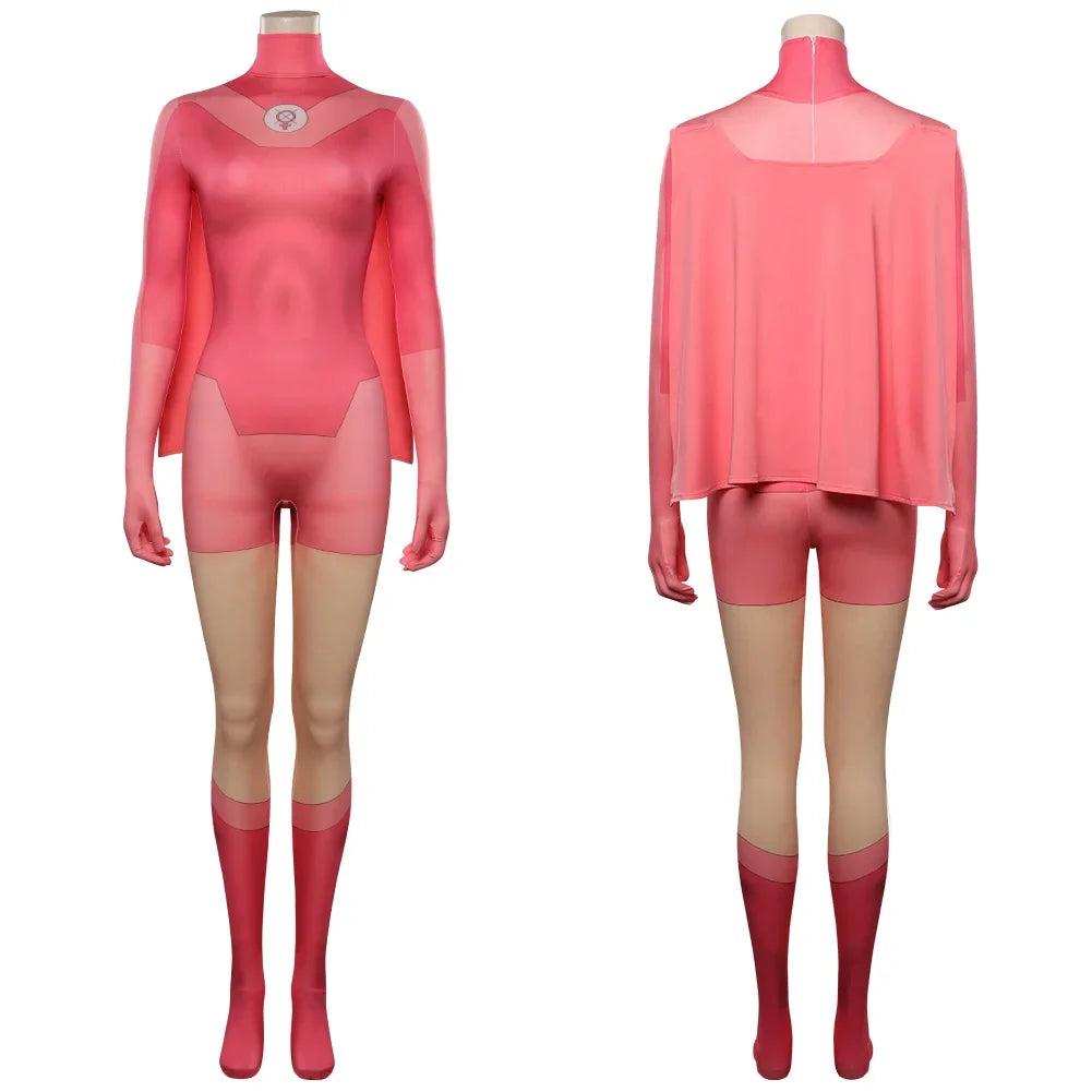 Atom Eve-Inspired Superhero Costume for Women | Bodysuit & Cape