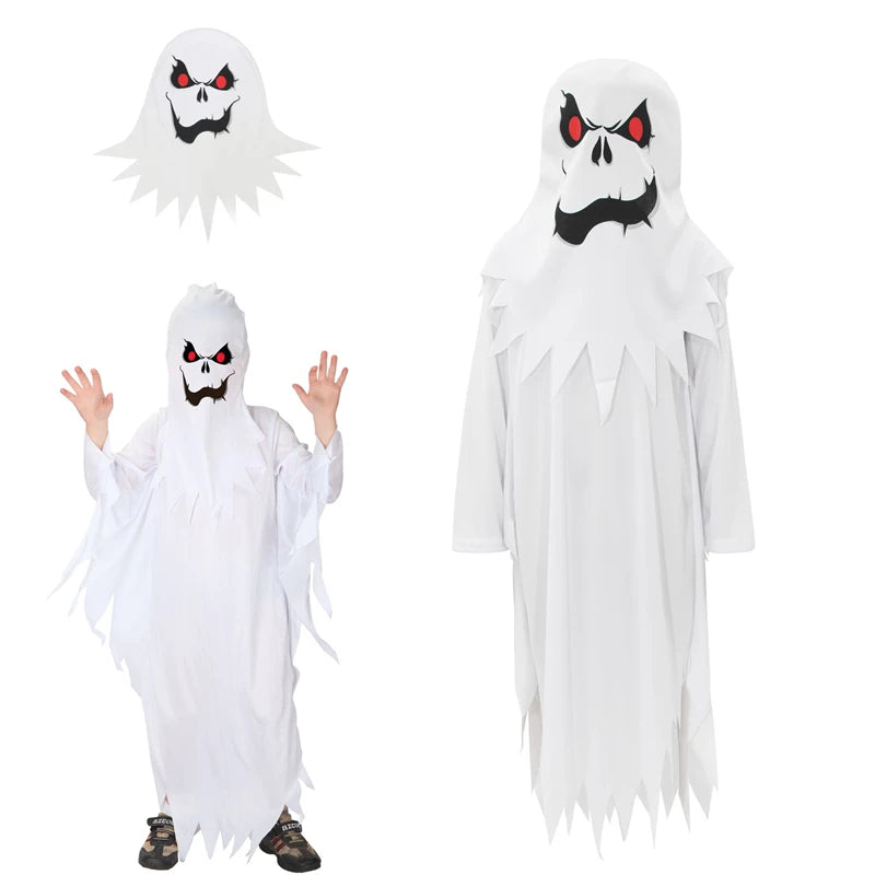 Kids' Ghost White Scary Suit Costume - alternate view 7