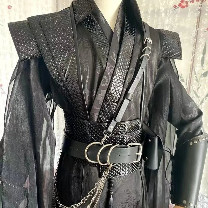 Dark Black Gothic Moran Costume Men's Crowley Suit Niche Halloween Anime Costume Comics - View 6
