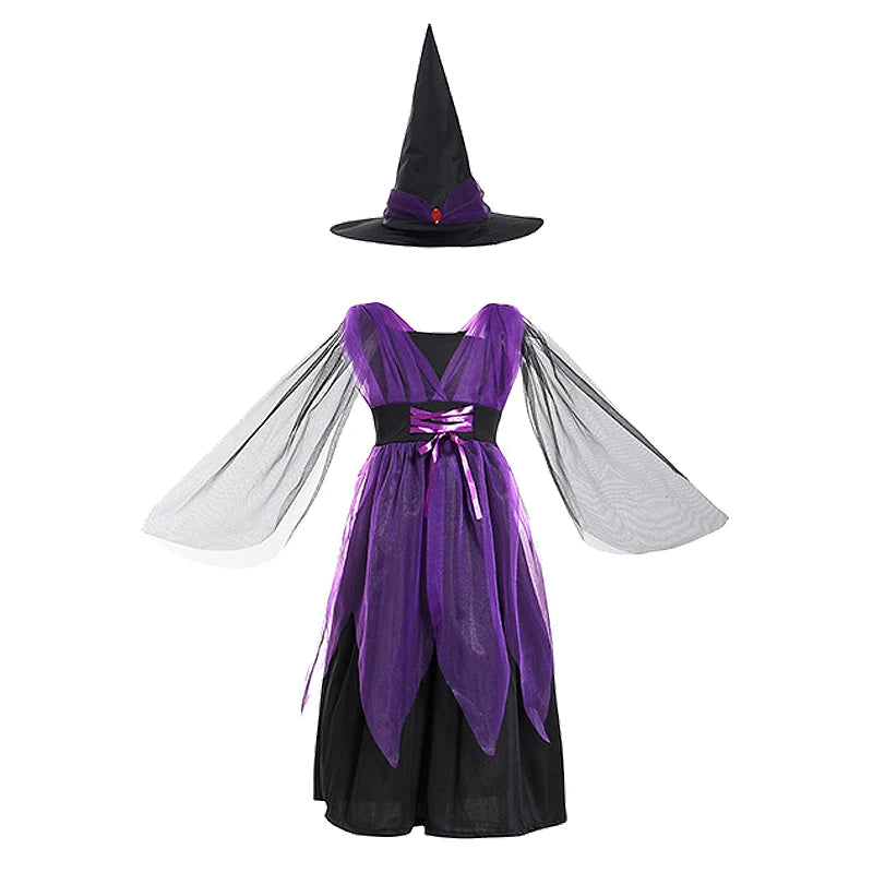 Kids' Girls Witch Vampire Dresses Clothes Dress Up Clothes for Costume - alternate view 9