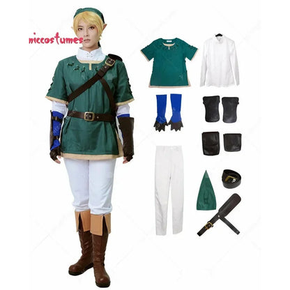 Miccostumes's-8 Princess Link Green halloween costume for Men Cosplay Costumes - product image 1