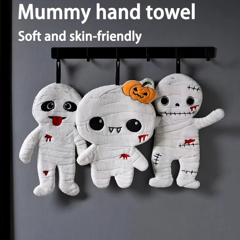 1-Piece Cute Mummy Hand Towel Halloween Decorative Hanging Towel Spooky Design - product image 1