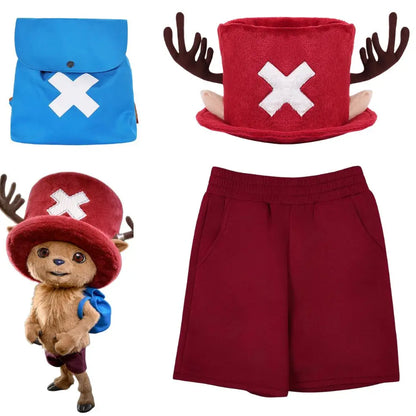 Chopper Costume Anime Costume Disguise for Men Plush Hat Shoulder Bags Pants Outfits - Hat / 120