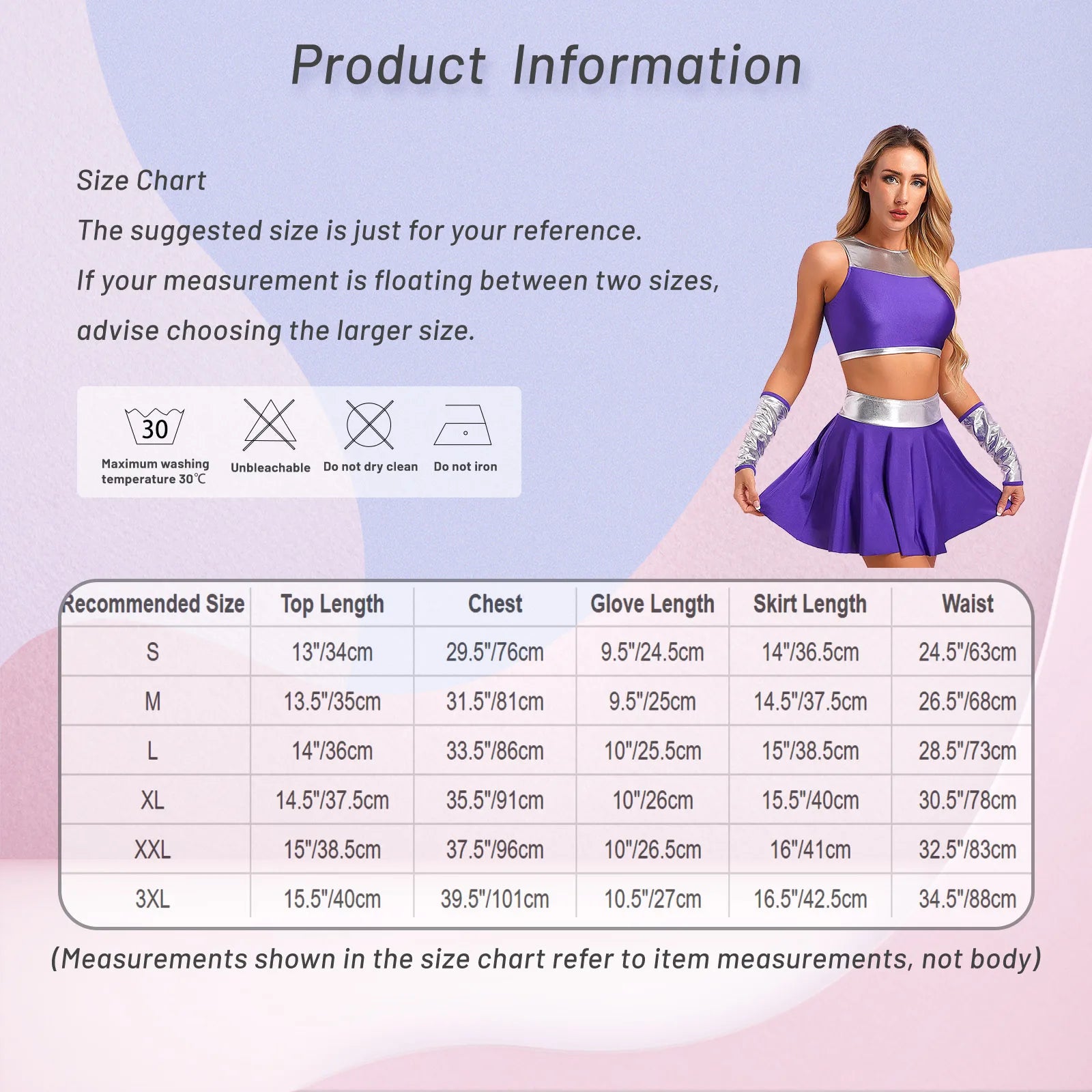 Women's Anime Princess Sleeveless Crop Top Gloves And Mini Costume - alternate view 6