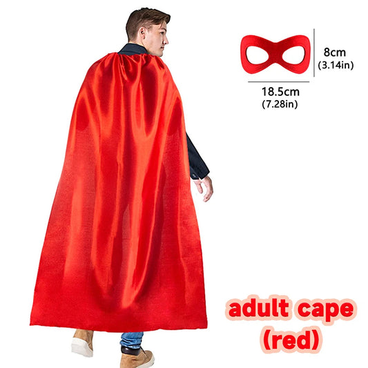 Superhero Capes and Masks for Adults Bulk Men Women Superhero Costume Halloween Dress Up - A1 / Option 1