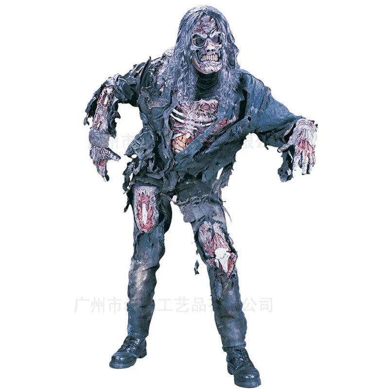 Adult Zombie Horror Costume – Black Corpse Halloween Outfit
