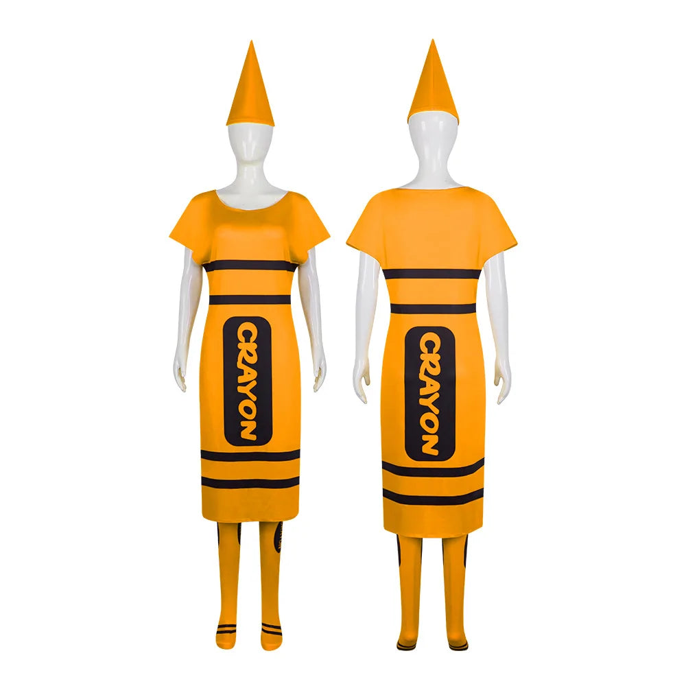 Couples Colors Funny Crayon Red Blue Yellow Hat Costume - alternate view 12